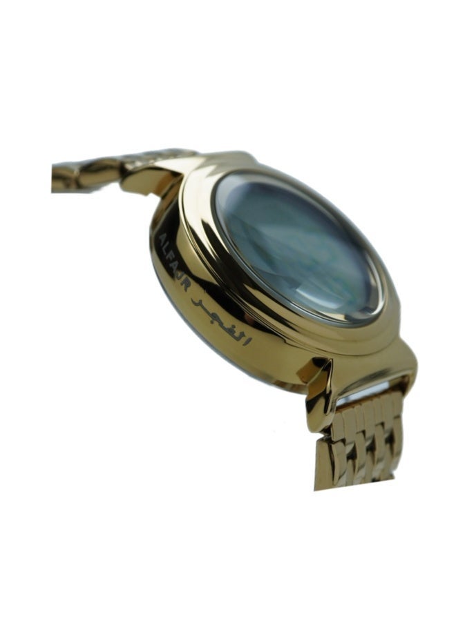 Ladies' Stainless Steel Strap Digital Watch Water-Resistant Round Dial Gold-Tone Bracelet Stylish Minimalist WF-14GW - Image 3